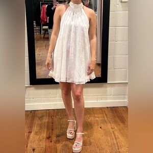 White Floral Burnout Dress size M